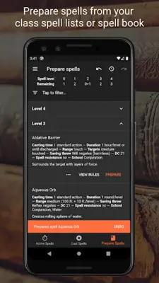 Spell Tracker android App screenshot 10