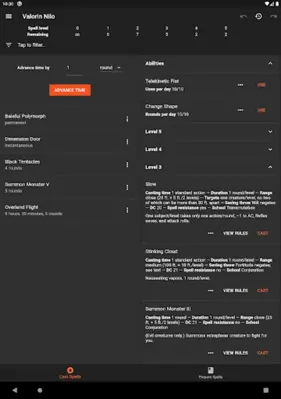 Spell Tracker android App screenshot 3