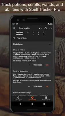 Spell Tracker android App screenshot 7